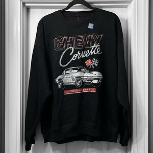 New! Chevrolet Licensed Women's Chevy Corvette Graphic Sweatshirt